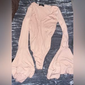 Pink bodysuit blouse